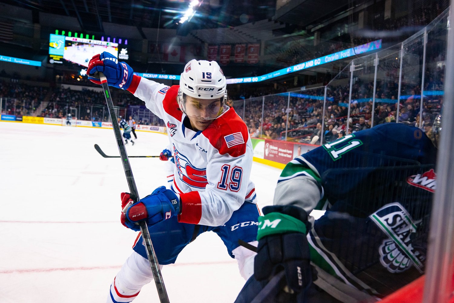 Tri-City Americans forward Jake Gudelj while he was still with the Spokane Chiefs