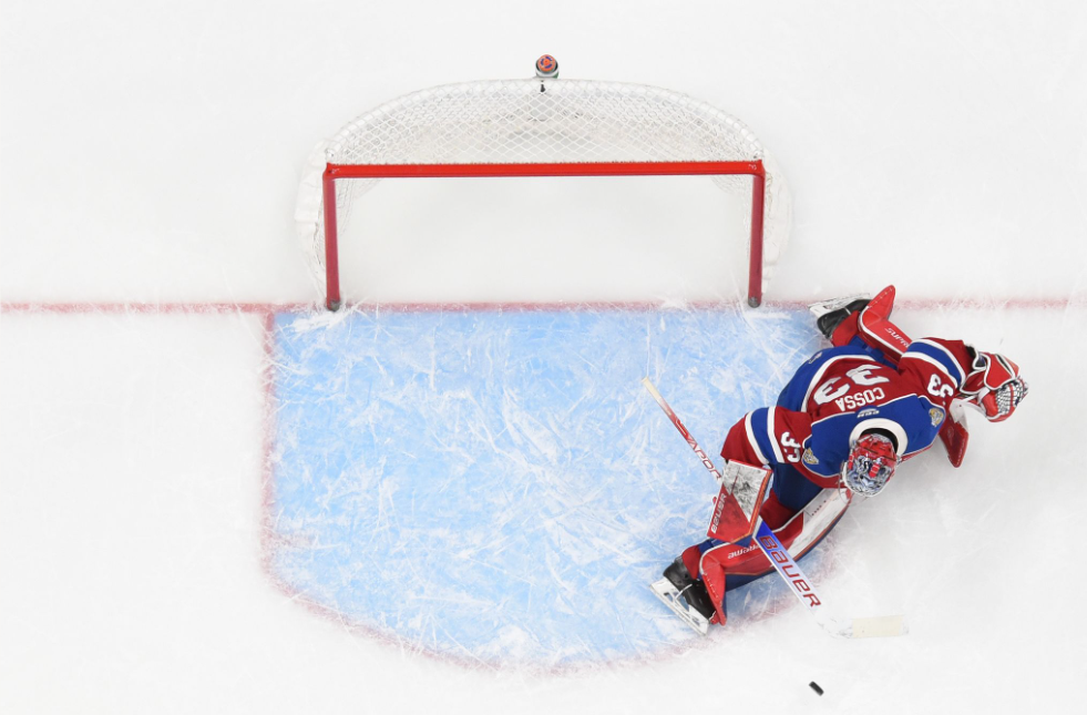 Sebastian Cossa in net for the Oil Kings during the final game of the 2022 WHL Championship